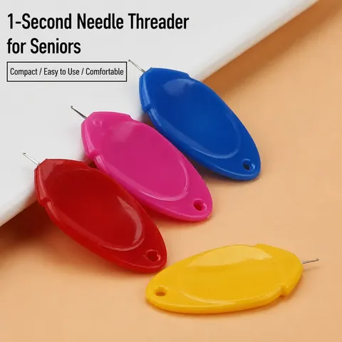 Plastic Needle Threader Quick Wire Tool Portable Sewing Threading Auxiliary Device For Elderly Hand Sewing Machine Craft Supplies