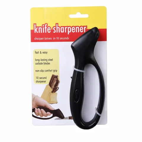 Portable Mini Kitchen Knife Sharpener Ergonomic Handle Single-Head Whetstone Rapid Sharpening Tool for Home Cooking
