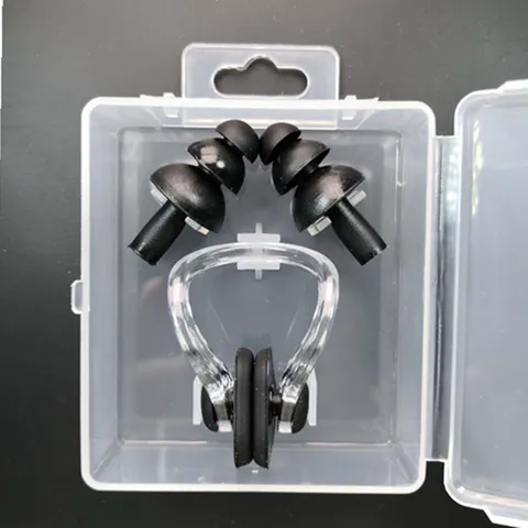 Soft Silicone Swimming Nose Clip And Earplugs Set Waterproof Anti-Choking Nasal Clip For Adults Kids Pool Water Sports