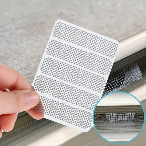 Self Adhesive Window Screen Repair Patch Anti Mosquito Insect Mesh Hole Repair Tape Drainage Hole Cover Home Utility Tool