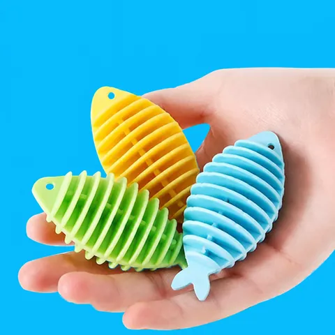 Anti Tangle Laundry Ball Soft Silicone Little Fish Shape Washing Machine Hair Removal Cleaning Laundry Tool