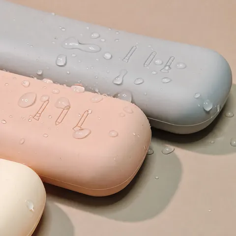 Portable Silicone Makeup Brush Pouch Travel Waterproof Cosmetic Storage Bag