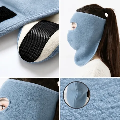Máscara Facial de Ciclismo de Forro Polar Térmico de Invierno Con Gafas Protectoras Cubierta Facial Completa Balaclava A Prueba de Viento Para Deportes Al Aire Libre