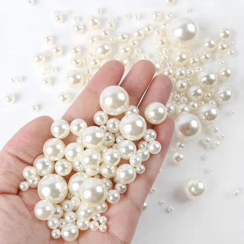 ABS Plastic Imitation Pearl Beads Straight Hole Loose Beads For Handmade DIY Jewelry Accessories Making Craft
