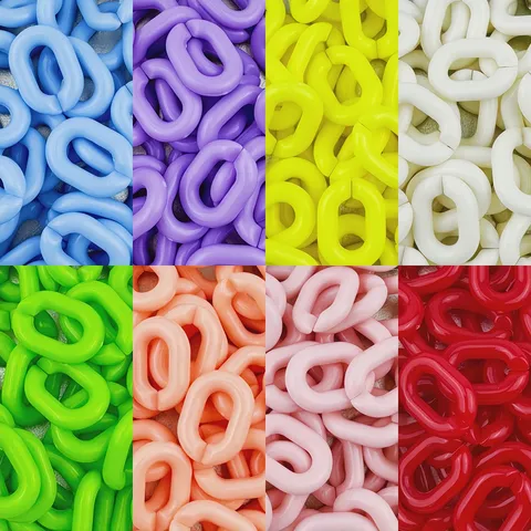 Maglie di Catena in Acrilico Anelli Aperti Perle in Acrilico Accessori per la Creazione di Gioielli Fai da Te