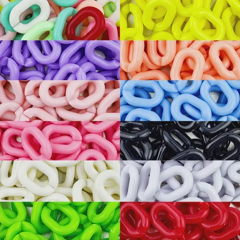 Maglie di Catena in Acrilico Anelli Aperti Perle in Acrilico Accessori per la Creazione di Gioielli Fai da Te