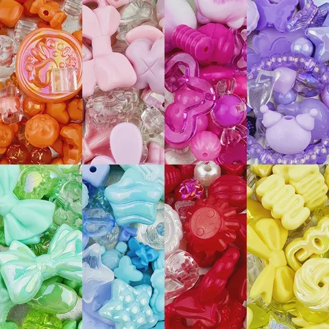 Mixed Acrylic Beads Random Bulk Assorted Charms For DIY Handmade Beaded Bracelets Phone Chains Jewelry Making Accessories
