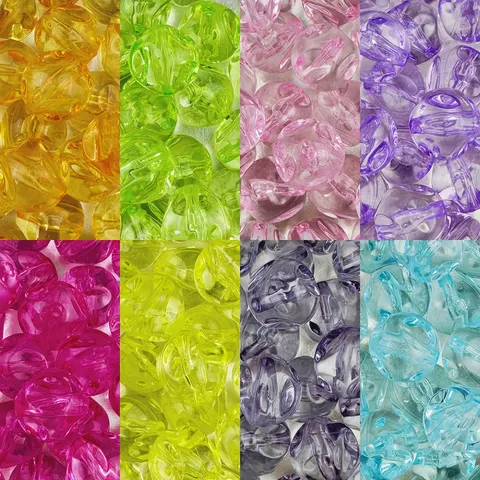 Transparent Acrylic Fig Shaped Loose Beads Colorful Craft Beads For DIY Handmade Bracelet Jewelry Making