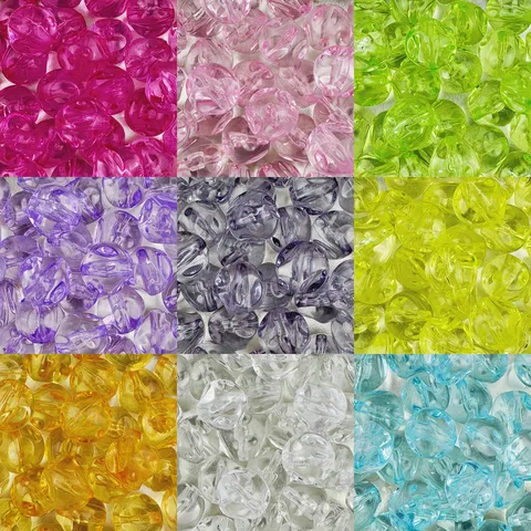 Transparent Acrylic Fig Shaped Loose Beads Colorful Craft Beads For DIY Handmade Bracelet Jewelry Making