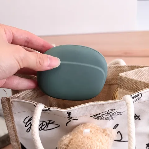 Draagbare Siliconen Oortelefoon Opbergtas Waterdicht Datakabel Organizer Doos Ronde Oordopjes Pouch Reizen Accessoires