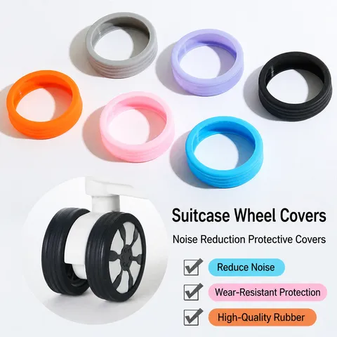 Universal Luggage Wheel Covers Silicone Caster Protectors Quiet Wear Resistant Suitcase Wheel Sleeves Travel Accessories