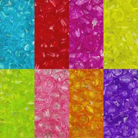 Acrylic Lily Of The Valley Beads Transparent Loose Bead Flower Charms For DIY Hairpin Jewelry Making Craft Accessories