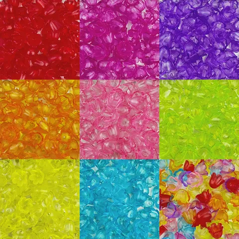 Acrylic Lily Of The Valley Beads Transparent Loose Bead Flower Charms For DIY Hairpin Jewelry Making Craft Accessories