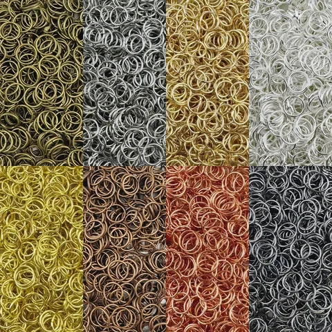 Iron Open Jump Rings DIY Jewelry Making Connectors Electroplated Assorted Sizes Findings For Necklace Bracelet