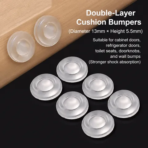 Transparente Silikon Antikollisionsmatte Türgriff Stopper Schrank Wand Schutz Kissen Möbel Gummipads