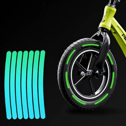 Car Wheel Hub Luminous Stickers Reflective Anti Collision Strip Colorful Motorcycle Electric Vehicle Decals