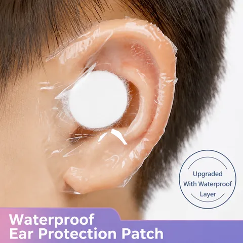 Waterproof Ear Patches For Kids And Adults Shower Swimming Bathing Transparent PU Film Protective Ear Covers