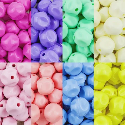Acrylic Fig Shaped Loose Beads Faceted Spacer Beads For DIY Handmade Bracelet Hair Accessories Jewelry Making