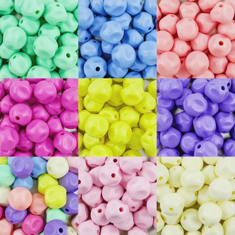 Acrylic Fig Shaped Loose Beads Faceted Spacer Beads For DIY Handmade Bracelet Hair Accessories Jewelry Making