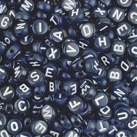 Black And White Acrylic Letter Beads Alphabet Loose Beads For DIY Friendship Bracelets Jewelry Making Supplies