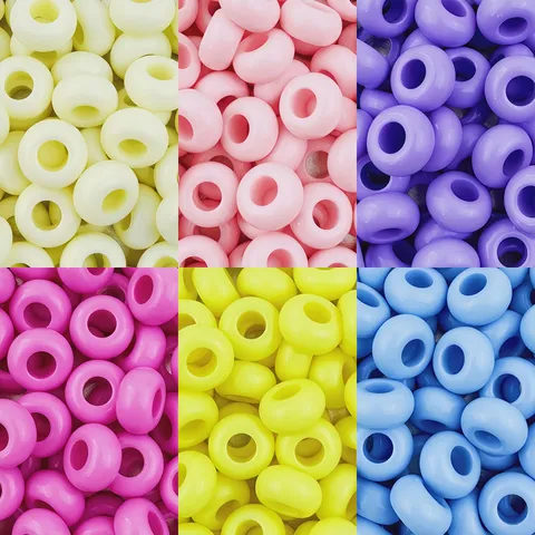 Acrylic Abacus Beads Wheel Spacer Beads Large Hole Loose Beads For DIY Keychain Bracelet Jewelry Making Craft Supplies