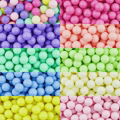 Colorful Acrylic Solid Color Non Hole Round Loose Beads For DIY Handmade Jewelry Accessories Craft Making Supplies