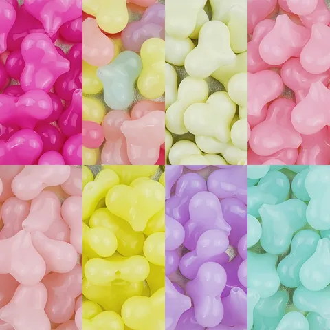 Acrylic Heart Jelly Heart Shaped Loose Beads For DIY Bracelet Necklace Jewelry Making Accessories Multicolored