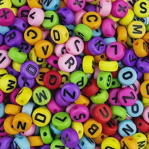 Acrylic Letter Beads Colorful Mixed Alphabet Loose Beads For DIY Friendship Bracelets Jewelry Making Craft Accessories