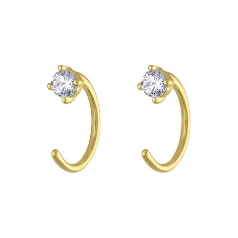 Ensemble de Ear Cuff en Cuivre et Strass Minimaliste pour Femme Boucles d Oreilles Clips Géométriques en Forme de C Étoile Lune Cœur Bijoux Tendances