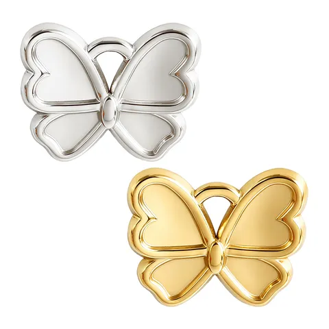 304 Stainless Steel 3D Butterfly Pendant Glossy 18K Gold Plated DIY Jewelry Making Charms Findings For Necklace Bracelet Women