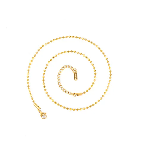 Edelstahl Kugelkette Halskette Minimalistisch Galvanisiert Perlen Choker Verlängerung Schleife Verschluss Komponenten Für Heimwerker Unisex