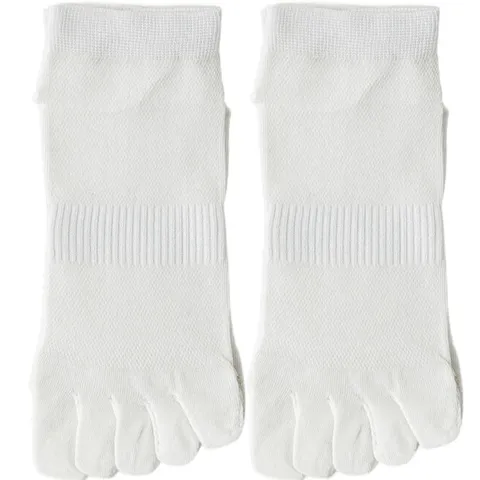 Calze a Cinque Dita da Donna in Cotone Sottili Traspiranti Antiodore Corte Tinta Unita Dita Separate Calze Casual