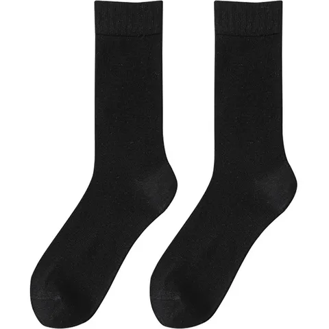 Men's Mulberry Silk Crew Socks Ultra Thin Breathable Deodorant Business Casual Mid Tube Dress Socks For Men