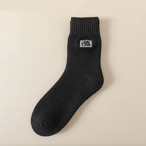 Herren Winter Warme Wollmischung Crew Socken Verdickte Thermische Fleece Handtuchboden Deo Kaltes Wetter Lange Socken