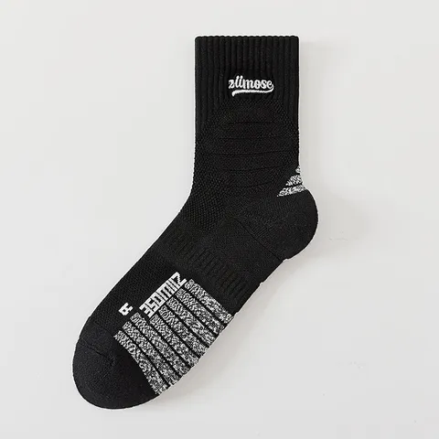 Men's Basketball Socks Athletic Crew Socks Non Slip Moisture Wicking Towel Bottom Sports Socks For Running Training