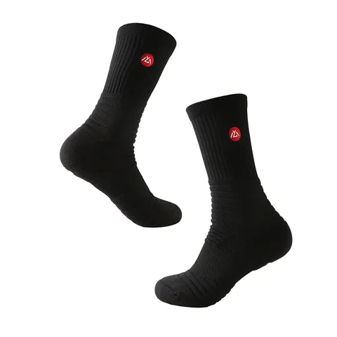 Men's Professional Athletic Basketball Socks Mid Tube Cushion Non-Slip Moisture Wicking Sports Crew Socks