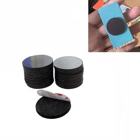 Round Self Adhesive Rubber Magnet Sheets Thick Powerful Flexible Magnetic Discs Patch Tape For Whiteboard Fridge Magnets DIY Crafts Office Home Decoration