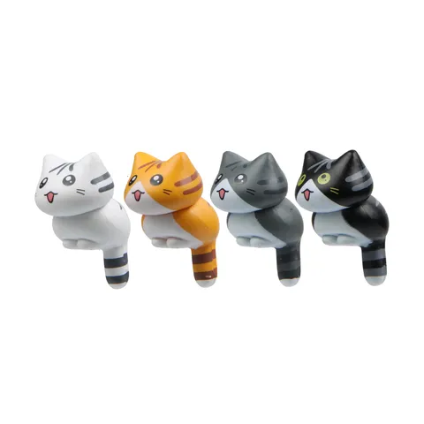 Cute Cartoon Cat Figurine Desktop Ornament Car Decor PVC Cat Miniature Micro Landscape Office Table Decoration For Gift