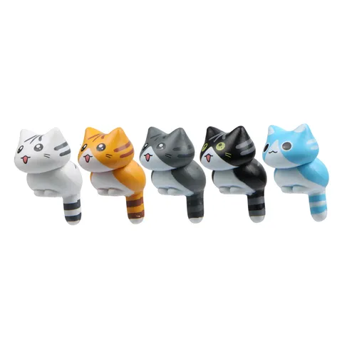 Cute Cartoon Cat Figurine Desktop Ornament Car Decor PVC Cat Miniature Micro Landscape Office Table Decoration For Gift