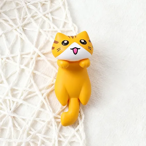 Süße Cartoon Katze Schlüsselanhänger Glatt PVC Matt Kitty Figur Tasche Charm Auto Schlüsselhalter Zubehör Für Rucksack Unisex