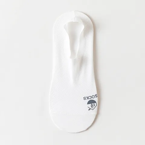 Herren Eisseide Unsichtbare Füßlinge Sommer Dünn Atmungsaktiv Netz Rutschfest Baumwollboden Lässige Low Cut Socken