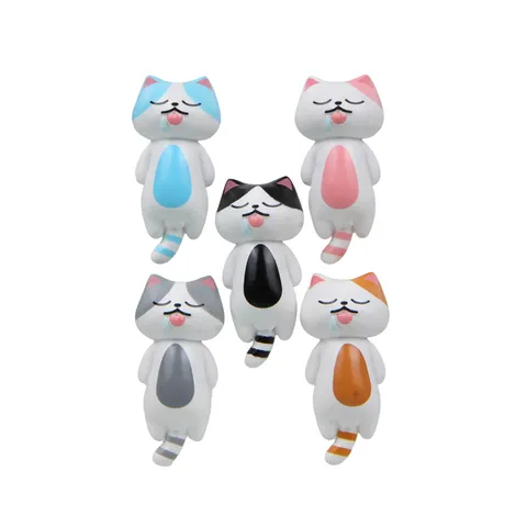 Pastoral Spritzguss PVC Miniatur Landschaft Schläfrige Sabbernde Katze Figuren Kreative Garten Haus Büro Schreibtisch Dekorative Ornamente Sammlung