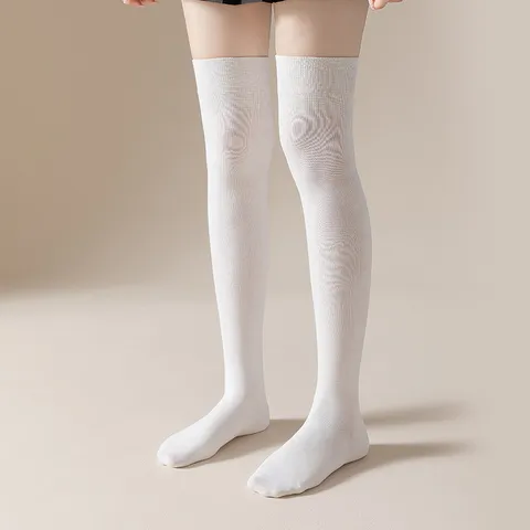 Damen Preppy Stil Baumwolle Overknee Socken Schweißableitend Lässige Lange Strümpfe