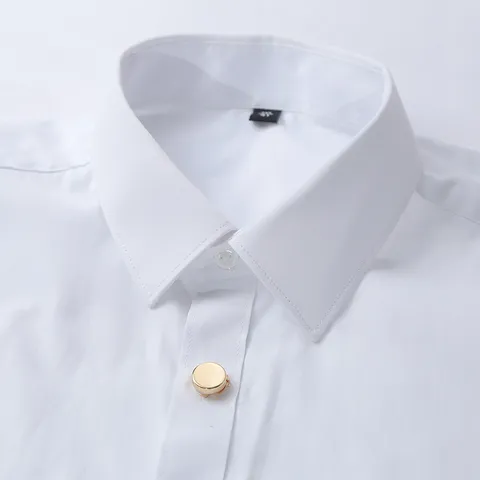 Minimalist Alloy Round Magnetic Shirt Collar Clips Retro Versatile Pearl Brooch Pins Fashion Clothing Accessories Jewelry