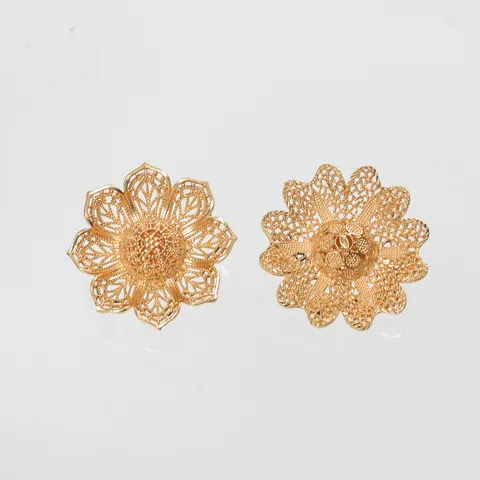 Style Coréen Ajouré Or Fleur Boutons de Manchette Élégant Femmes Chemise Boutons Décoratifs Mode Vêtements Bijoux Cadeau
