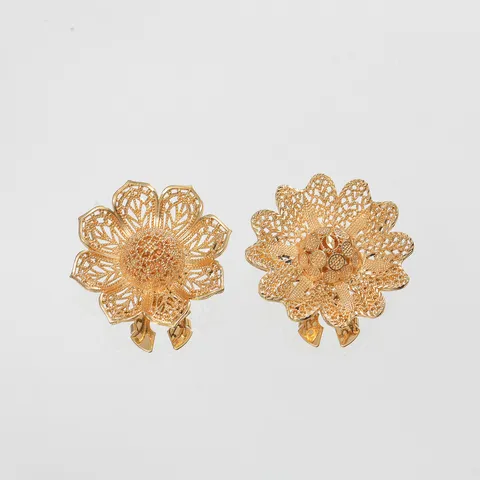 Style Coréen Ajouré Or Fleur Boutons de Manchette Élégant Femmes Chemise Boutons Décoratifs Mode Vêtements Bijoux Cadeau