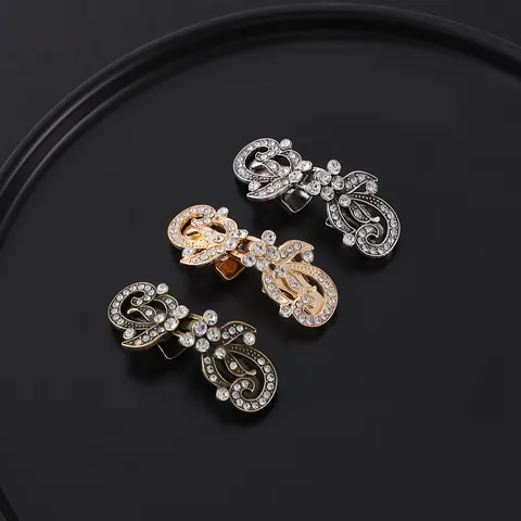 Retro Lega Strass Sciarpa Clip Vintage Sciarpa Fibbia Elegante Cardigan Collo Spilla Chiusura Per Donne Gioielli