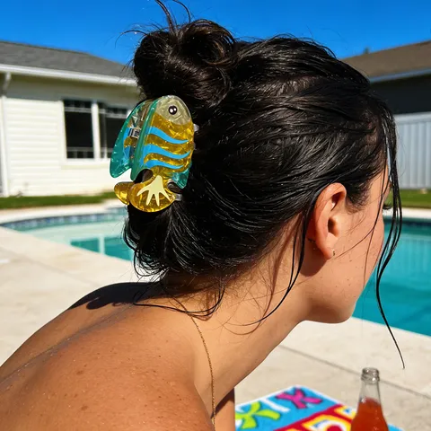 Pince à Cheveux Animal Marin Mignonne Pince Requin PVC Nouveauté Accessoires Cheveux pour Femmes Coiffure Quotidienne