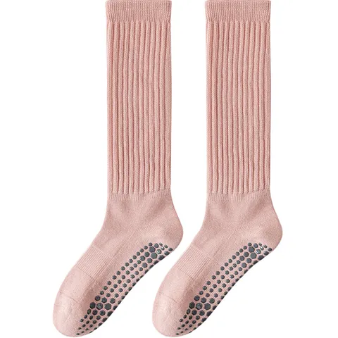Calze a Compressione da Donna Sportive Fitness Antiscivolo Salto Muscolo Tubo Lungo Yoga Gamba Snellente