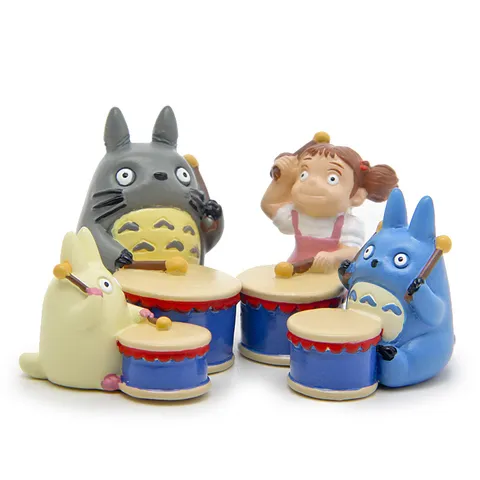 Pastoral Harz Karikatur Tier Spielt Instrument Figur Schreibtisch Ornament Süße Anime Miniatur Landschaft Handwerk Haus Büro Dekor